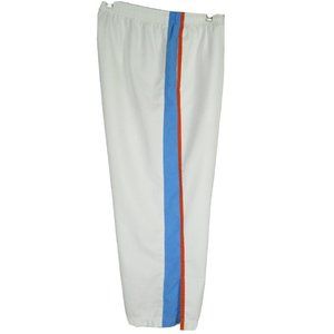 Vintage Nike Youth Large Track Pants Stripes White Orange Blue Swoosh Taiwan Tag